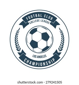 Soccer Football Typography Badge Design Element vector