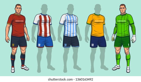 Soccer / football uniform templates 