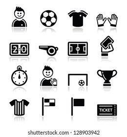 Soccer / football vector icons set