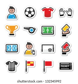 Soccer / football vector icons set