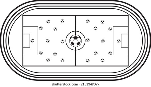 Soccer formation and tactic . Vector for international world championship tournament 2022 concept