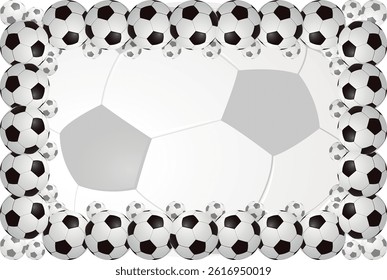 Soccer frame or border. Soccer ball frame with place for text. Vector illustration, vector format very easy to edit.
