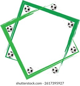 Soccer frame or border. Soccer ball frame with place for text. Vector illustration, vector format very easy to edit.