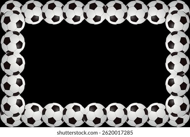Soccer frame or border. Soccer ball frame with place for text. Vector illustration, vector format very easy to edit.