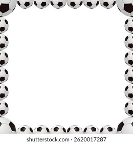 Soccer frame or border. Soccer ball frame with place for text. Vector illustration, vector format very easy to edit.