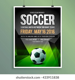 Soccer Game Flyer Template Design