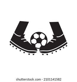 soccer game foot with ball league recreational sports tournament silhouette style icon Free Vector