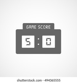 Soccer Game Score Flat Icon On White Background
