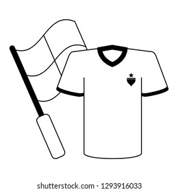Soccer game sport in black and white
