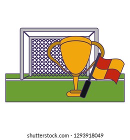Soccer game sport blue lines