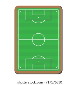Soccer game strategy plan Vector illustration.