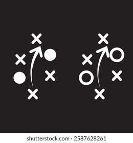 Soccer game strategy and tactic plan  vector icon. vector illustration . EPS 10 AI