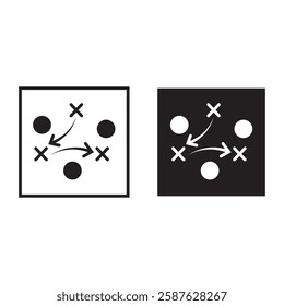 Soccer game strategy and tactic plan  vector icon. vector illustration . EPS 10 AI