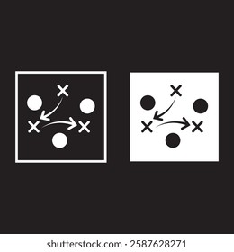 Soccer game strategy and tactic plan  vector icon. vector illustration . EPS 10 AI