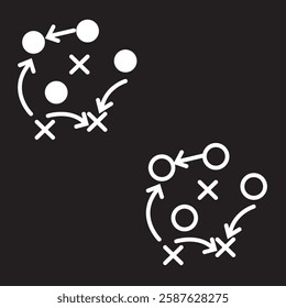 Soccer game strategy and tactic plan  vector icon. vector illustration . EPS 10 AI