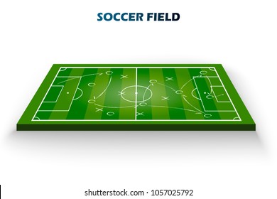 Soccer game tactical scheme. The scheme of the game. Strategy. Tactics. For your design. Vector graphic