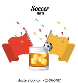Soccer game, vector illustration