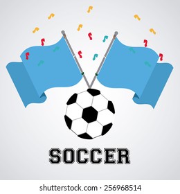 Soccer game, vector illustration