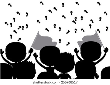 Soccer game, vector illustration