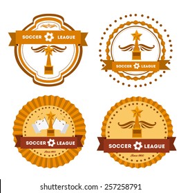 Soccer game, vector illustration