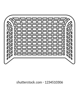 Soccer gate Football gate Handball gate Concept score icon outline black color