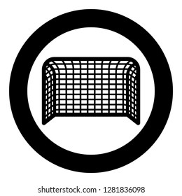 Soccer gate Football gate Handball gate Concept score icon black color vector illustration flat style simple imagein circle round