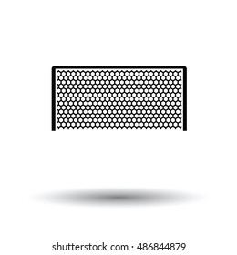 Soccer gate icon. White background with shadow design. Vector illustration.