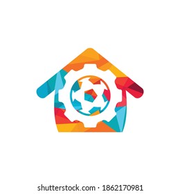 Soccer Gear vector logo design template. Unique football and industrial logotype design template.	
