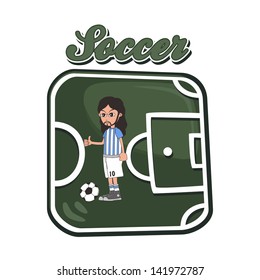 soccer glass button art argentina