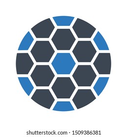 soccer glyph colour vector icon