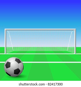 A Soccer Goal with ball