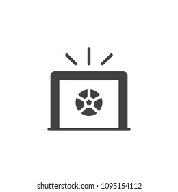 Soccer goal ball vector icon. filled flat sign for mobile concept and web design. Football goal simple solid icon. Symbol, logo illustration. Pixel perfect vector graphics