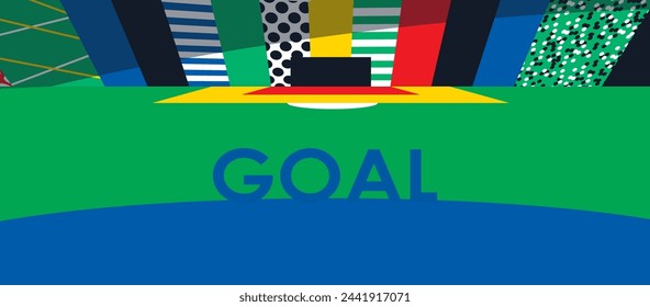 Soccer goal European championship. 2024 Abstract Congratulations background soccer pattern Football Poster Europe Champion League award cup, Soccer ball Winner world WIN Euro Finale Game competition