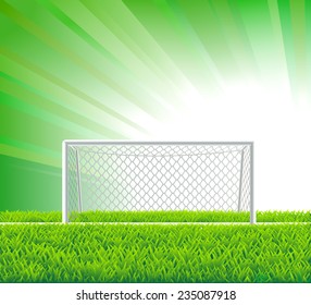 Soccer goal and field.