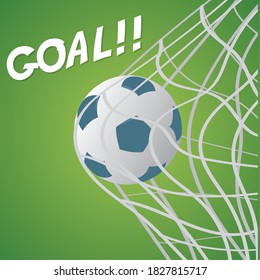Soccer goal in a soccer field - Vector