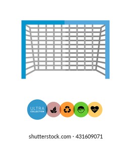 Soccer goal flat icon