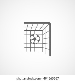Soccer Goal Flat Icon On White Background