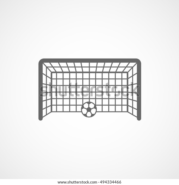 Soccer Goal Flat Icon On White Stock Vector Royalty Free