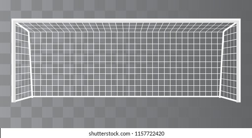 Soccer Goal, Football goalpost with net on a transparent background. Vector