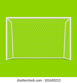 Soccer goal front view. Vector.