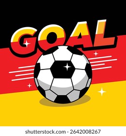 Soccer Goal With Germany Flag