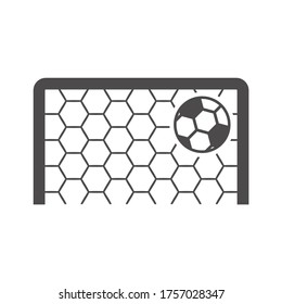 Soccer goal icon in flat style.Vector illustration.