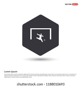 Soccer Goal Icon Hexa White Background icon template - Free vector icon