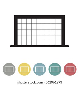 Soccer goal icon set.Vector illustration
