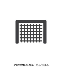 Soccer goal icon vector, filled flat sign, solid pictogram isolated on white. Symbol, logo illustration. Pixel perfect