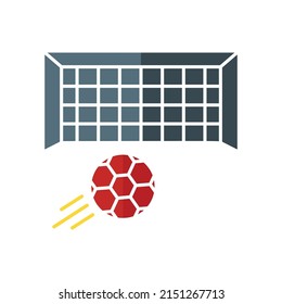 soccer goal icon vector. suitable for football symbol, sport. flat icon style. simple design editable. Design simple illustration