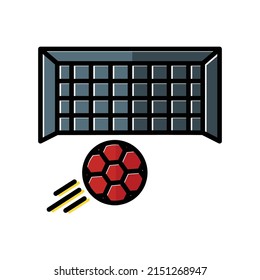soccer goal icon vector. suitable for football symbol, sport. Filled line icon style. simple design editable. Design simple illustration