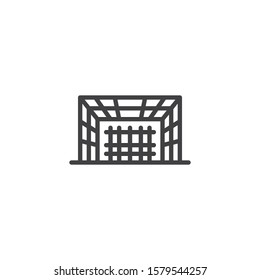 Soccer Goal line icon. linear style sign for mobile concept and web design. Football goal outline vector icon. Symbol, logo illustration. Vector graphics