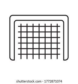 soccer goal line style icon design, Sport hobby competition and game theme Vector illustration