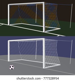 Soccer goal with net.